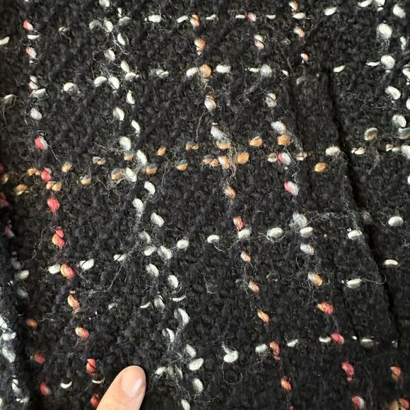 Zara Trf Collection Womens Tweed Jacket S/M Black Wool & Acrylic Blend - Picture 5 of 7